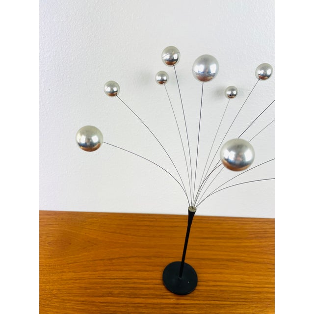 Mid-Century Modern Vintage 1960s Silver Ball Spray Kinetic Sculpture For Sale - Image 3 of 7