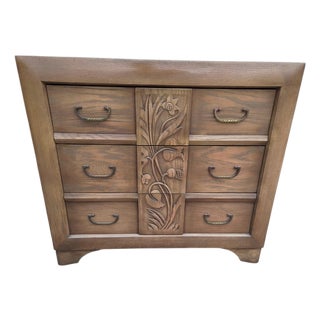 Vintage Old Hickory Dusty Acorn Bachloers Chest Dresser Console Artisanal Oak For Sale