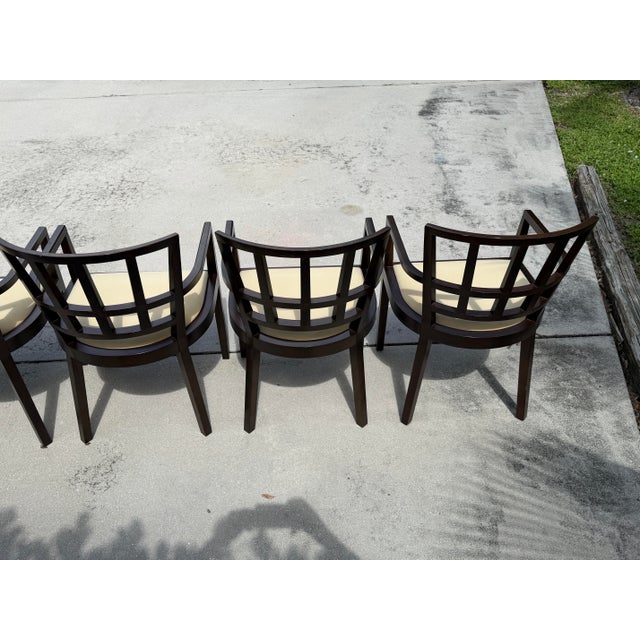 Textile Vintage Signed Knoll Studio Dining Armchairs, Set of 6 For Sale - Image 7 of 16