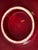 1950s Large Model No. 4162 Openwork Platter in Ruby ​​Red Glazed Earthenware with Gilt Highlights Blanche Letalle for Saint-Clément, 1950s For Sale - Image 5 of 9