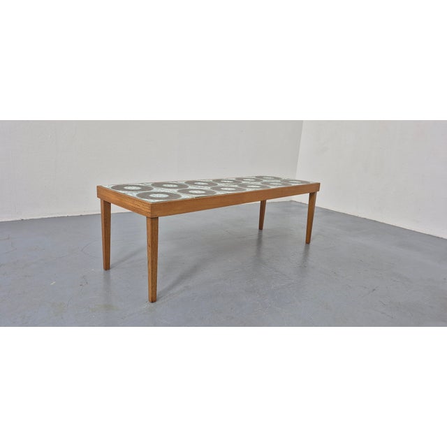 Mid-Century Modern Ceramic and Wood Coffee Table, Germany,1960s For Sale - Image 3 of 14