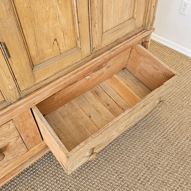 Monumental Antique English Pine Housekeeper’s Cupboard / Linen Press, Circa 1880 For Sale - Image 15 of 16