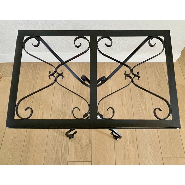 Black Antique Italian Scrolled Wrought Iron Music Book Lecture Hostess Stand For Sale - Image 8 of 10