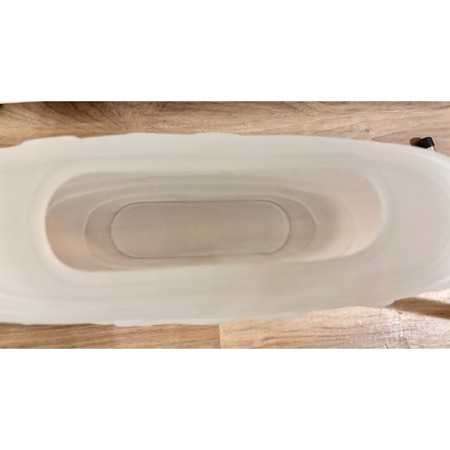 Glass Dolbi Cashier Vase Satin Glass 3d Deer Art Deco Art Nouveau 1960's For Sale - Image 7 of 9