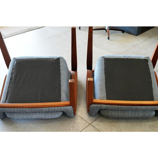 Pair of Bill Stephens Knoll Model 1315 Lounge Chairs | Newly Upholstered in Rare Nos Vintage Knoll Kampala Fabric For Sale - Image 14 of 14