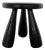 1990s French Brutalist Ebonized Wooden Tripod Stool Attributed to Charlotte Perriand For Sale