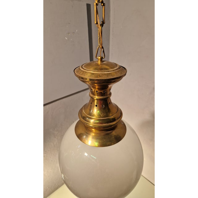 Boccia LS1 Pendant Lamp with Clear Glass Sphere by Luigi Caccia Dominioni for Azucena, 1960s For Sale - Image 11 of 12