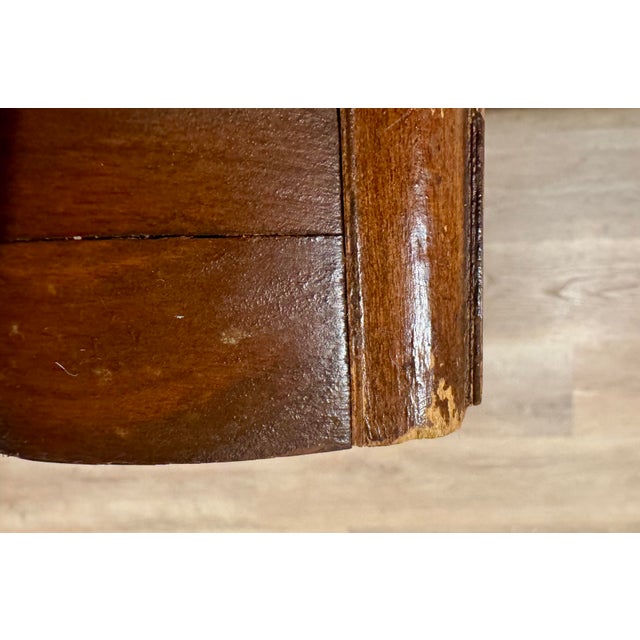 American Streamline Moderne Demilune Nightstand With Drawer and Cabinet, C. 1930s–40s For Sale - Image 15 of 17