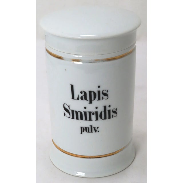 Matched Pair of Antique Paris Porcelain Druggest Apothecary Jars For Sale - Image 4 of 13