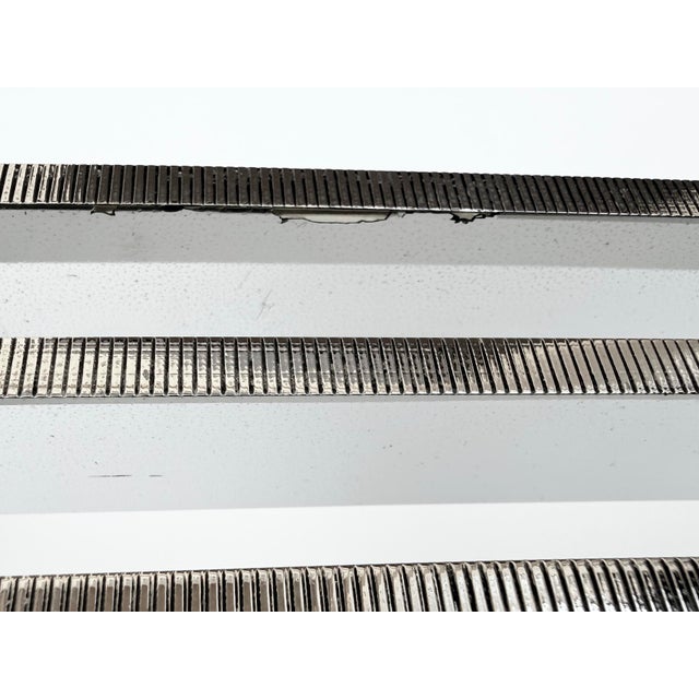 1950s Large Art Deco Style Custom-Made Chrome-Plated Brass Wall Lamps, France, 1950s, Set of 3 For Sale - Image 5 of 7