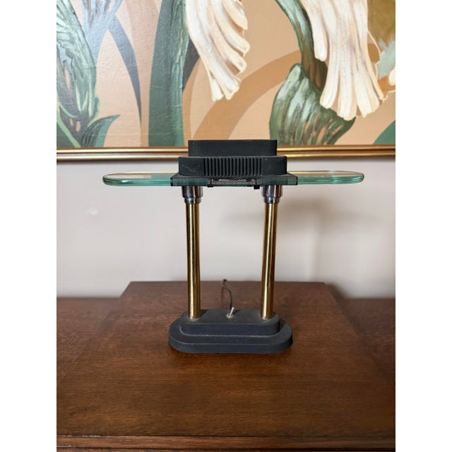Mid-Century Modern 1980s Memphis Style Bankers Desk Lamp by Robert Sonneman for George Kovacs For Sale - Image 3 of 12