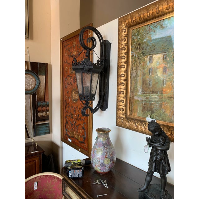 Metal Spanish Style Wrought Iron Sconces - Set of 4 For Sale - Image 7 of 13