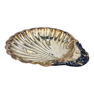 Vintage Fifth Avenue Silverplate Scallop Shell Centerpiece Bowl For Sale