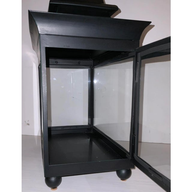 Modern Black Metal Concorde Lantern For Sale - Image 4 of 6
