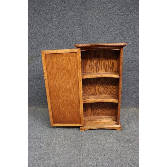 Emile Gallé Style Art Nouveau Oak Hanging Pantry Cupboard For Sale - Image 12 of 13