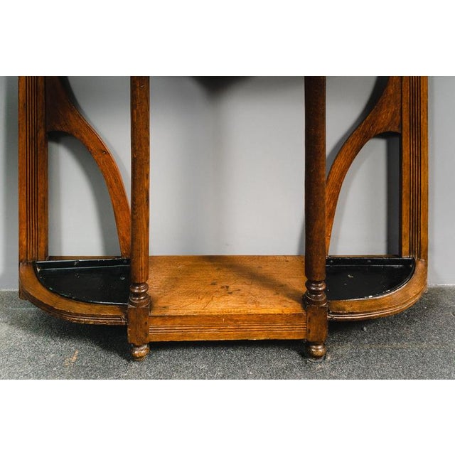 Wood Art Nouveau Wardrobe with Mirror, Early 20th Century For Sale - Image 7 of 16