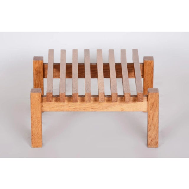 Mid-Century Modern Mid-Century Czech Oak Pedestal, 1960s For Sale - Image 3 of 7