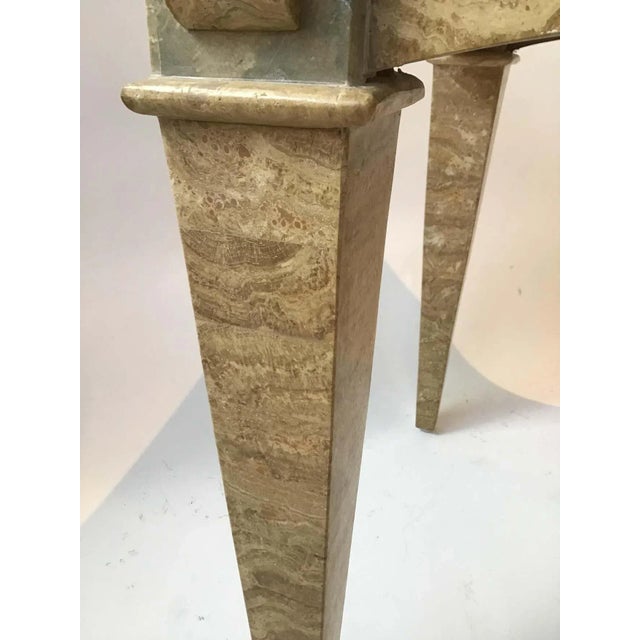 1980s Louis XVI Marble Side Table For Sale - Image 9 of 10