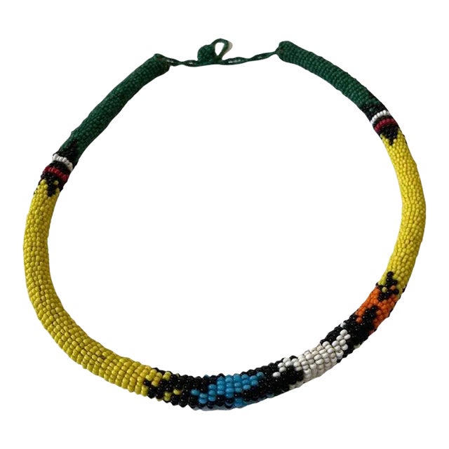 Vintage African Urembo Beaded Necklace Choker Kenya For Sale