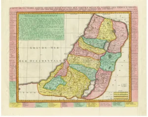 Map of the Holy Land by Henri Chatelain, 1732