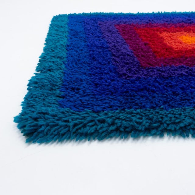Square Rug Mira-Carré by Verner Panton, 1970s For Sale - Image 7 of 12