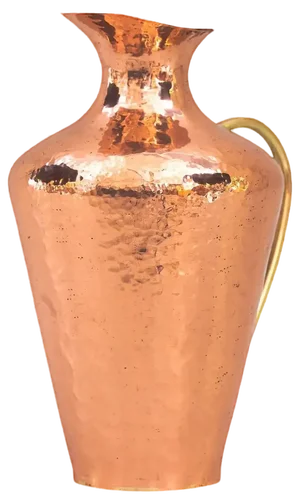 Copper and Brass Hammered Jug, 1950s