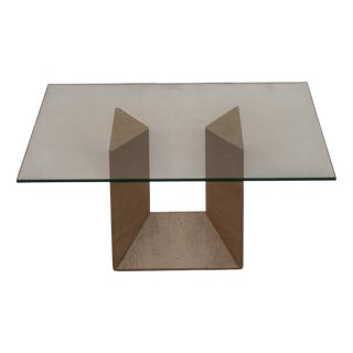 Italian Travertine Coffee Table, 1970s For Sale