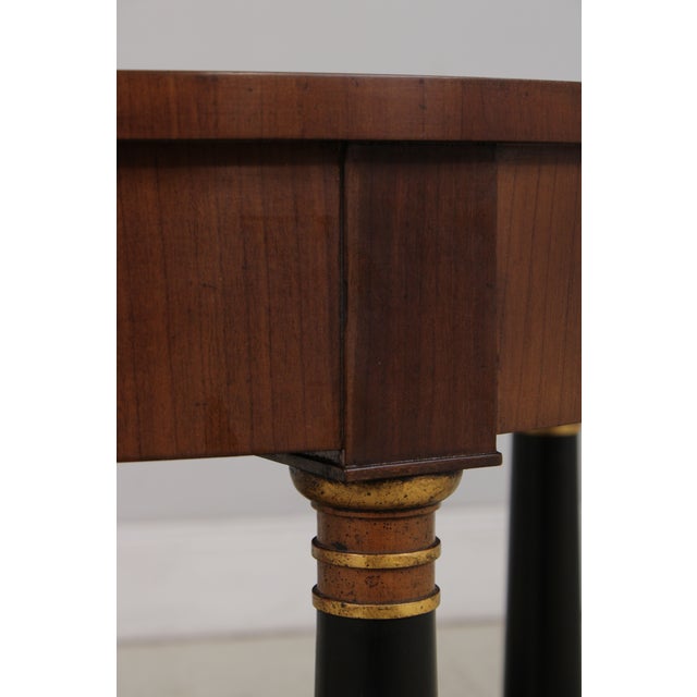 Baker Walnut French Empire Style Lamp Table For Sale - Image 13 of 14