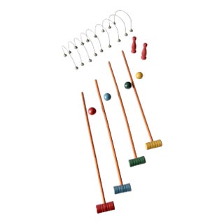 1930s J Pressman Parlor Croquet Set For Sale