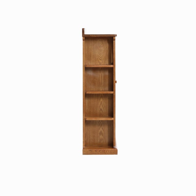 Mission 1 Door Bookcase With Side Shelves - MC For Sale - Image 9 of 10