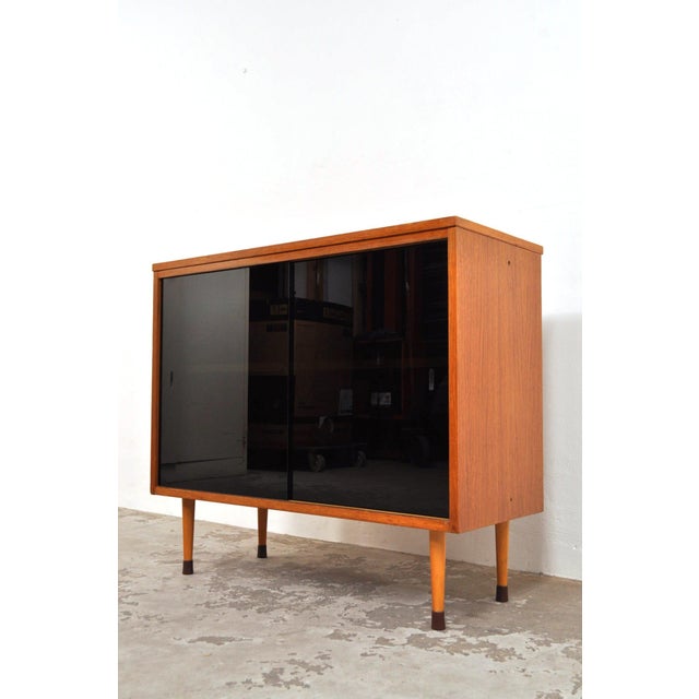Vintage Cabinet with Smoked Glass Doors, 1970s For Sale - Image 10 of 10