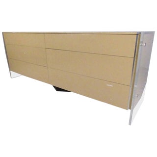 Modern Lucite Frame Dresser in the Style of Milo Baughman For Sale