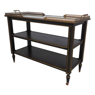 Maitland Smith French Louis XV Mirror Top Server Cart For Sale