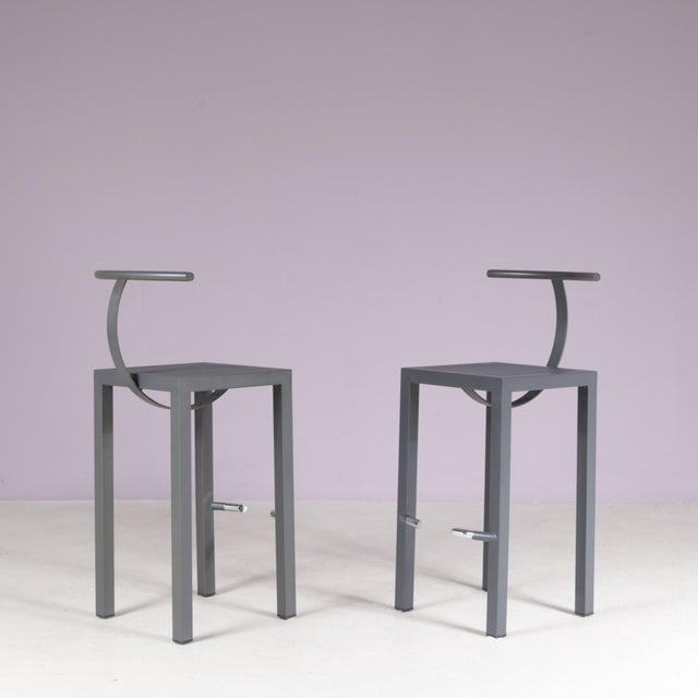 Metal Sarapis Bar Stool by Philippe Starck for Driade, Italy, 1980s For Sale - Image 7 of 12