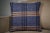 Set of 3 Vintage Handwoven Indigo Stripe Pillows – 16x16 For Sale - Image 14 of 17
