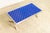 Royal Blue Mid Century Modern Chrome and Blue Strap Bench Milo in Baughman Style For Sale - Image 8 of 10