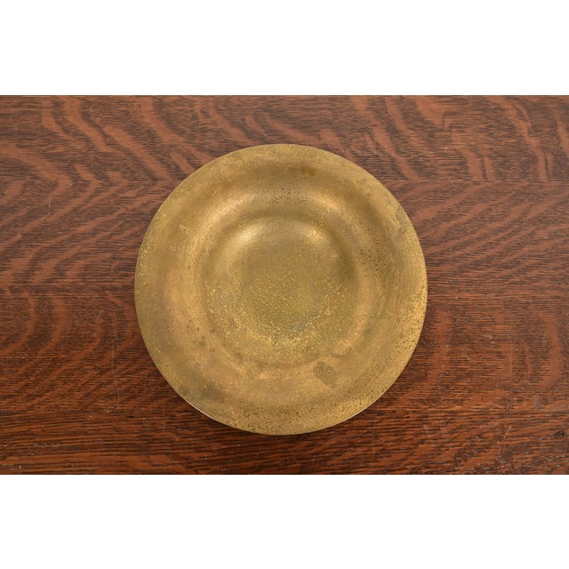 Early 20th Century Tiffany Studios New York Bronze Doré Plate or Shallow Bowl For Sale - Image 5 of 12