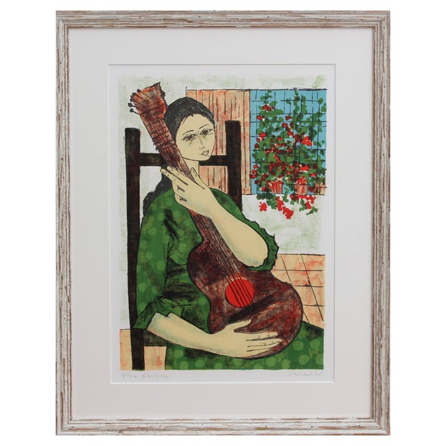 Vicenç Caraltó, Melancholic Muses I, 1960s, Lithograph For Sale