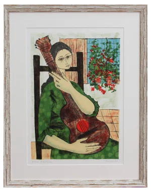 Vicenç Caraltó, Melancholic Muses I, 1960s, Lithograph