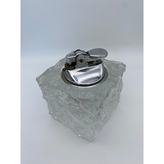 Mid-Century Glass Ice Cube Lighter For Sale In San Diego - Image 6 of 6
