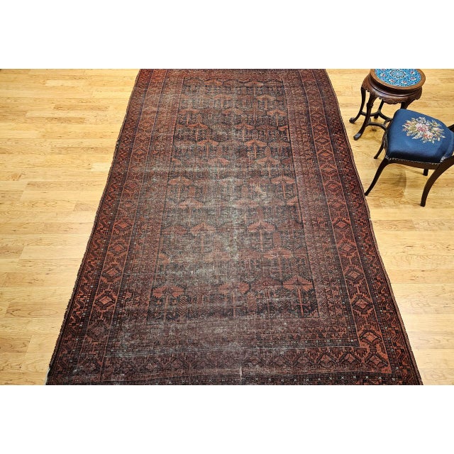 19th Century Hand-Knotted Afghan Gallery Rug in Allover Geometric Pattern For Sale - Image 10 of 18