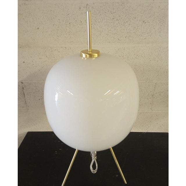 Table Lamp in White Glass For Sale - Image 9 of 14