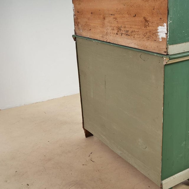 Green Vintage Green Cabinet in Wood For Sale - Image 8 of 9