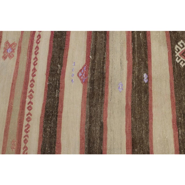 1950s Southwestern Rustic & Primitive Striped Small Rug For Sale - Image 11 of 13