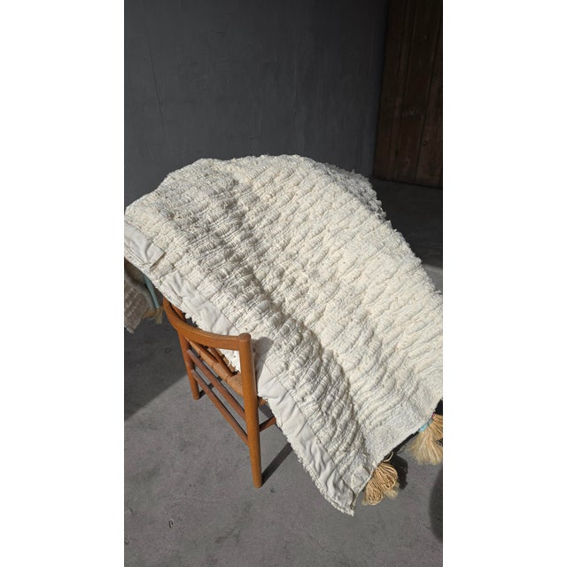 Cream Massive 6ft 1980s Woven Fiber Art Wall Hanging For Sale - Image 8 of 9