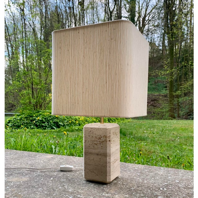 Mid-Century Travertine St Tropez Table Lamp, 1980s For Sale - Image 14 of 16