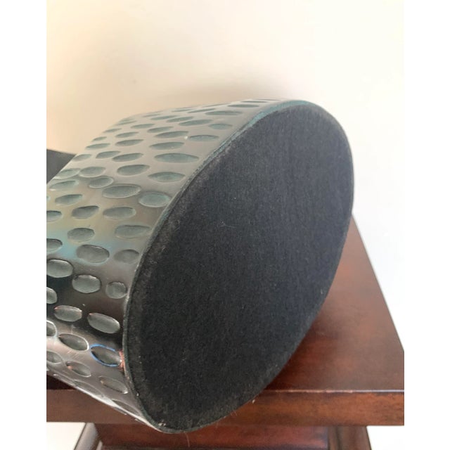 Early 21st Century Modern Abstract Contemporary Ceramic Black Cutout Vase For Sale - Image 5 of 6