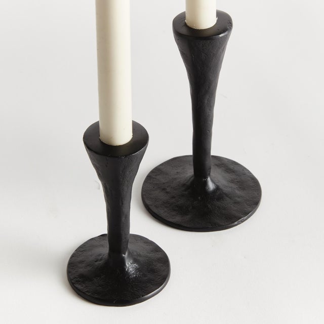 With a dramatic taper at the bottom and rich texture, these taper holders are modern works of art. Hand crafted using a...