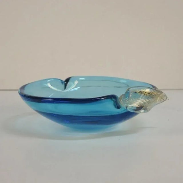 Italian Blue Murano Glass Bowl, 1950s For Sale - Image 6 of 6