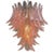 Modern Pink Murano Palm Leaf Chandelier For Sale